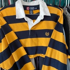 Cropped CHAPS long sleeve rugby polo